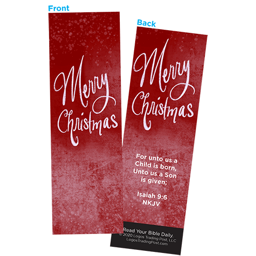 Christmas Bookmarks, packs of 25