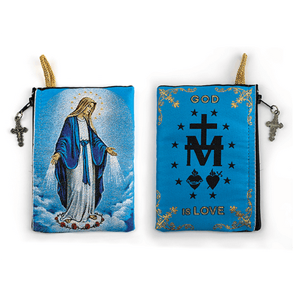 Woven Tapestry Rosary Pouch (Different Holy Images Available)