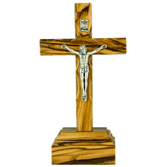 Holy Land Olive Wood Standing Crucifix