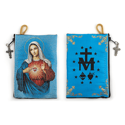 Woven Tapestry Rosary Pouch (Different Holy Images Available)