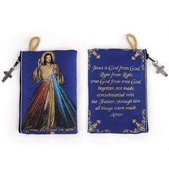 Woven Tapestry Rosary Pouch (Different Holy Images Available)