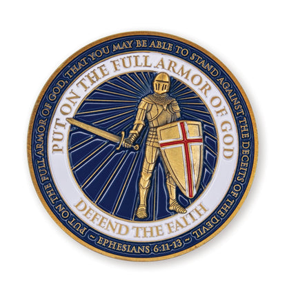 Armor of God, Defend the Faith, Challenge Coin - Ephesians 6:11-13