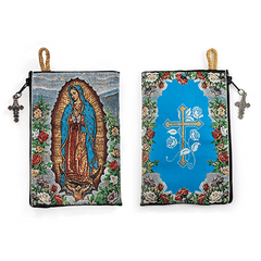 Woven Tapestry Rosary Pouch (Different Holy Images Available)