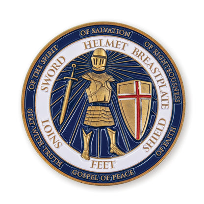 Armor of God, Defend the Faith, Challenge Coin - Ephesians 6:11-13