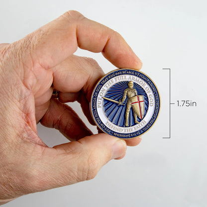Armor of God, Defend the Faith, Challenge Coin - Ephesians 6:11-13