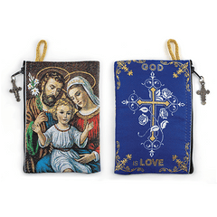 Woven Tapestry Rosary Pouch (Different Holy Images Available)