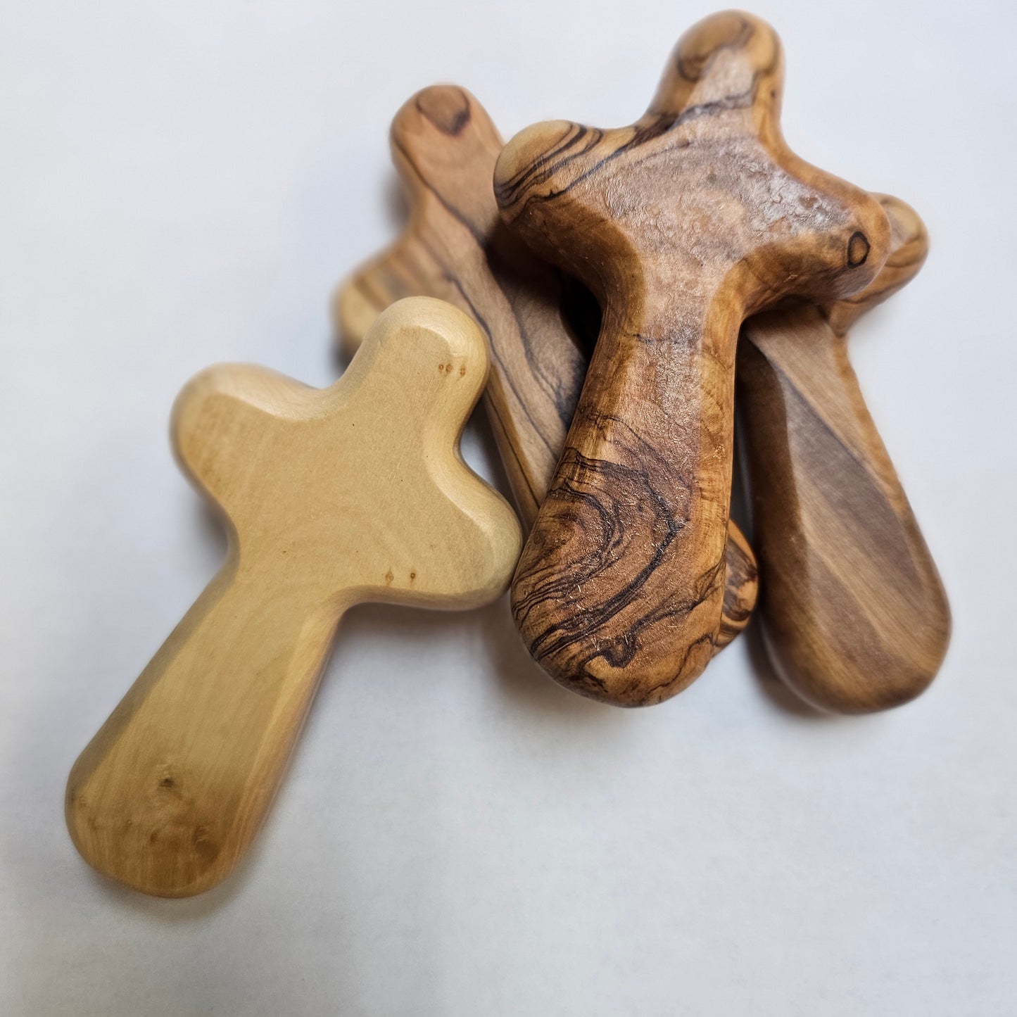 Holy Land Olivewood Palm Cross - 4.25"