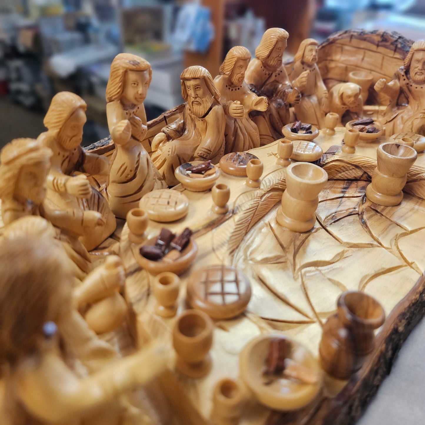 Last Supper, Olivewood Table Center Piece