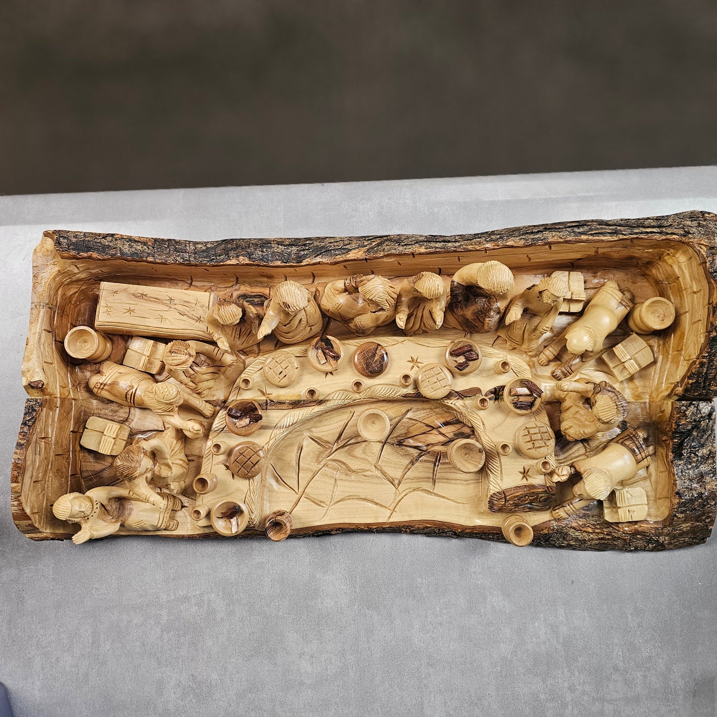 Last Supper, Olivewood Table Center Piece