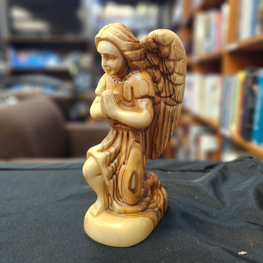 Kneeling Angel in Olivewood - 7.75"