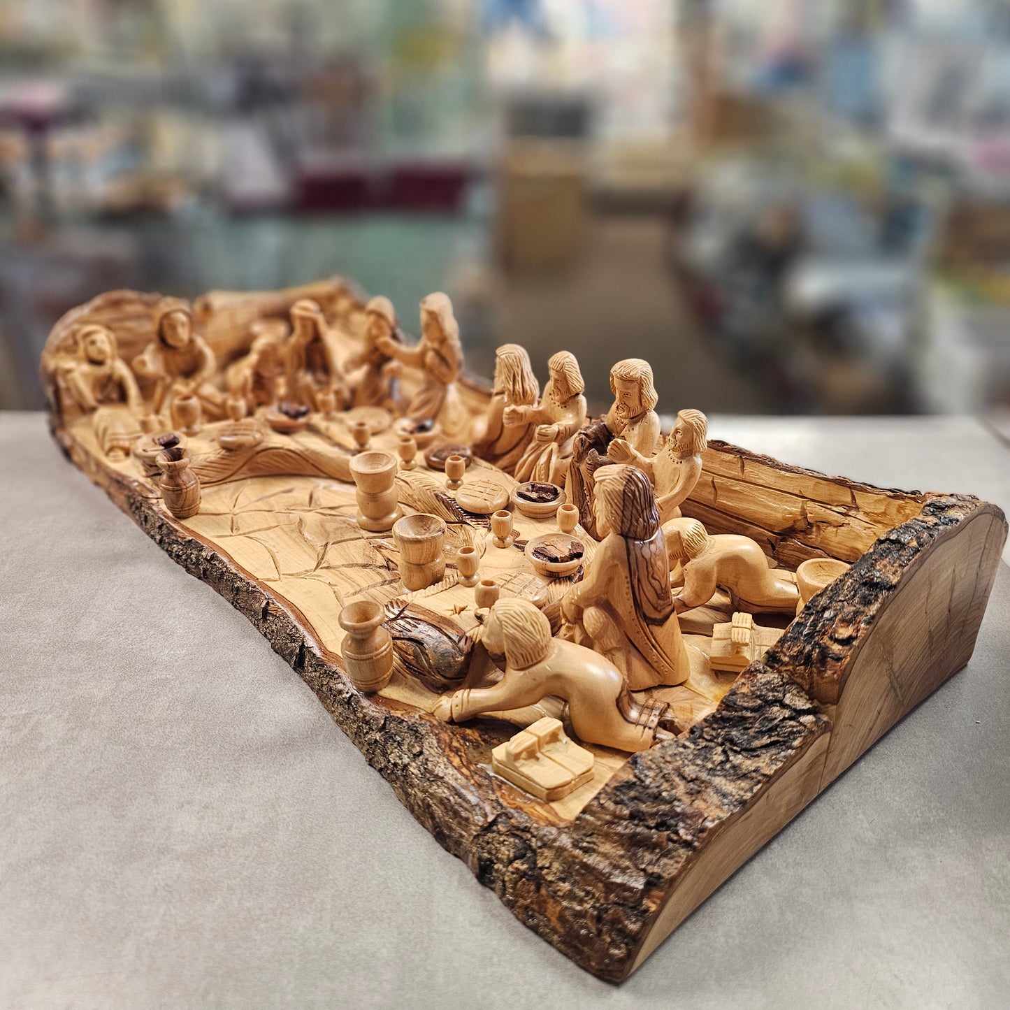 Last Supper, Olivewood Table Center Piece