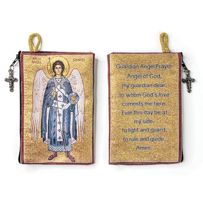 Woven Tapestry Rosary Pouch (Different Holy Images Available)