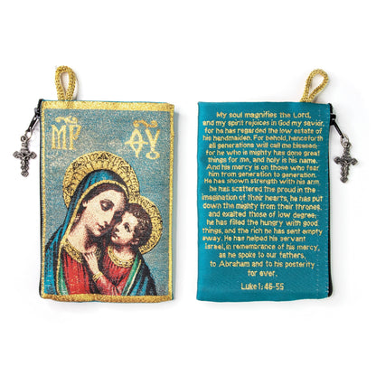 Woven Tapestry Rosary Pouch (Different Holy Images Available)