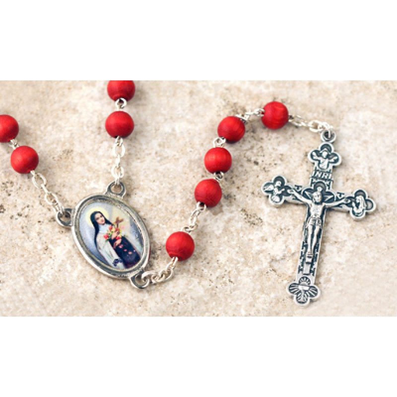 Rose Scented Wood Rosary