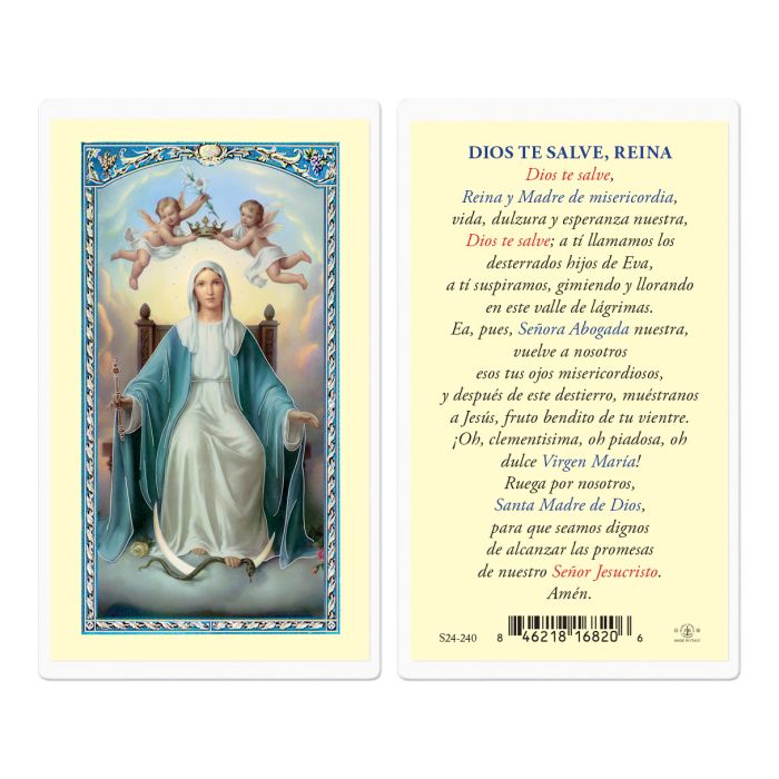 Dios te Salve, Reina Holy Card