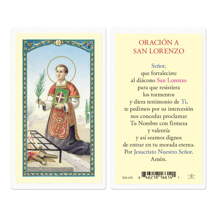 San Lorenzo Holy Card