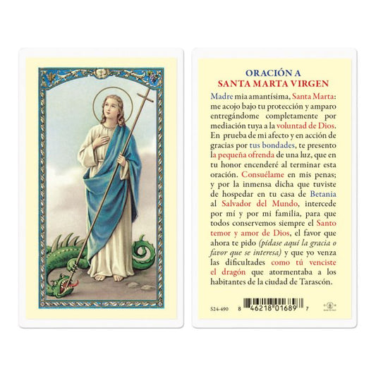 Santa Marta Virgen Holy Card