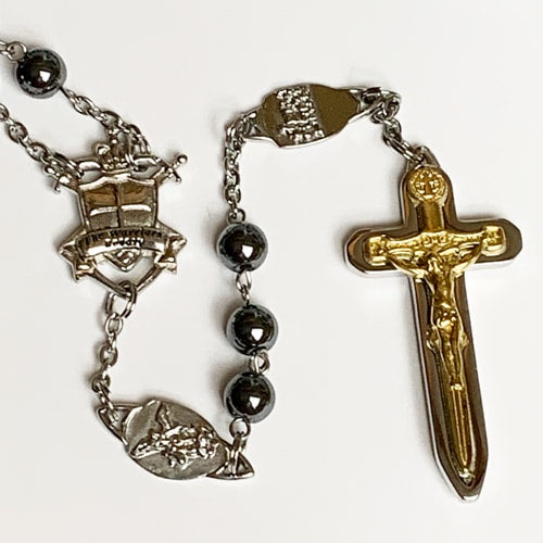 Warrior's Rosary - 8mm Hematite (316L Special Stainless Steel Edition)