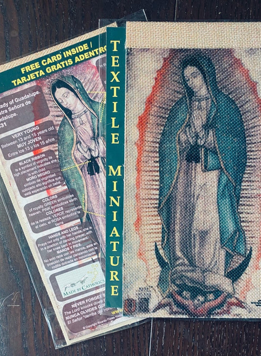 Replica of Our Lady of Guadalupe's Image on the Tilma - 9 x 5"