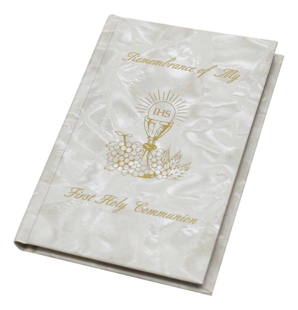 Remembrance of my First Communion book White pearl