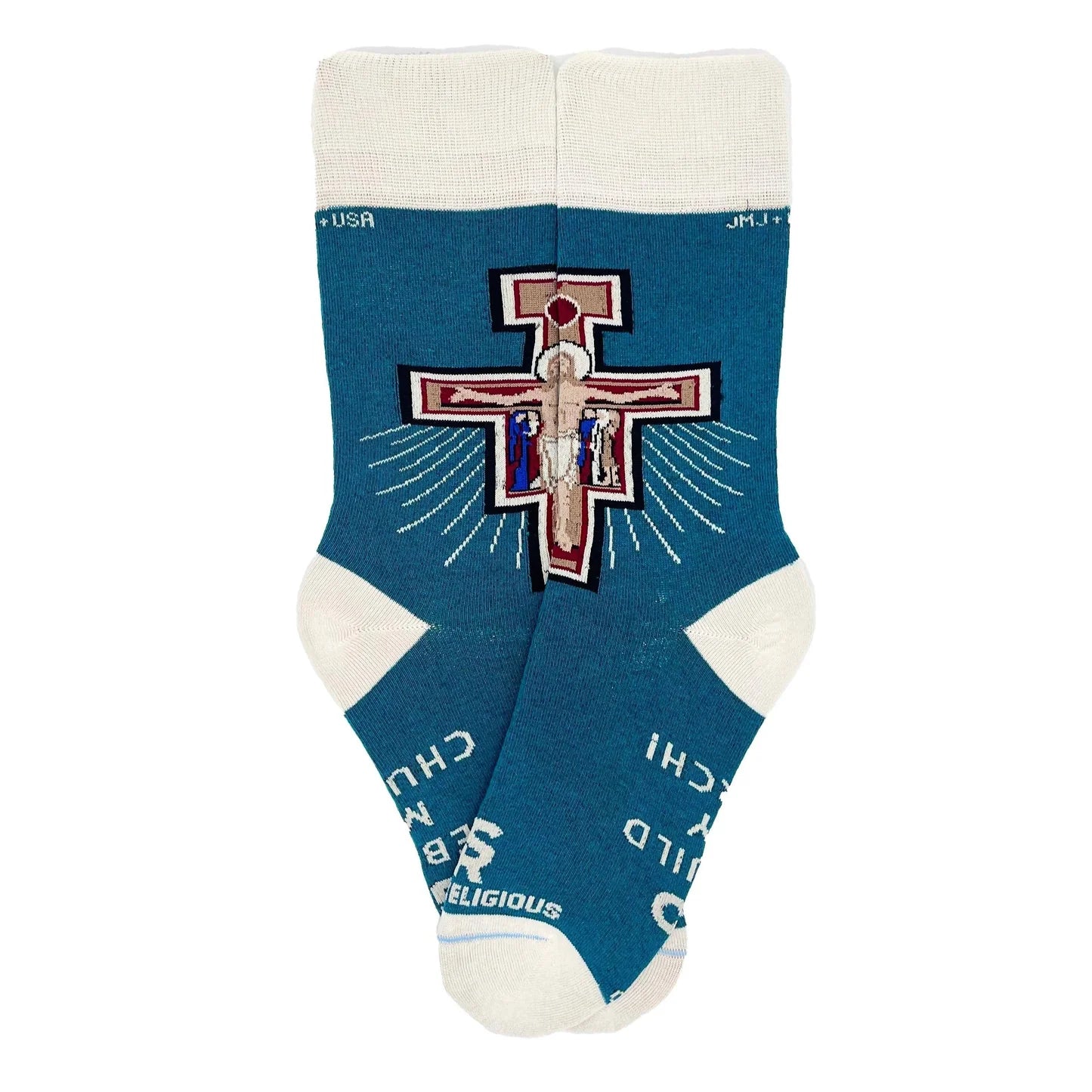 Religious Themed Socks, Kids-Adult Size (Many Variants)